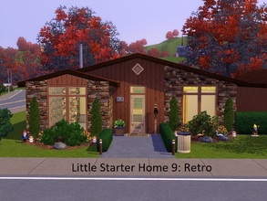 Sims 3 — Little Starter Home 9 Retro by Jujubee77 — One bedroom, one bathroom that's simply groovy.