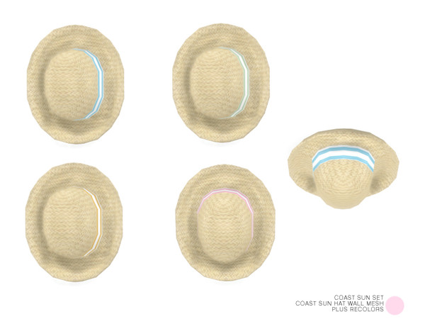 Sims 4 — Coast Sun Hat Wall Mesh by DOT — Coast Sun Hat Wall Mesh by DOT of The Sims Resource