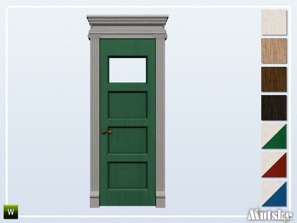 Sims 4 — Caesar Door Top Glass Single 2x1 by Mutske — This door is part of the Caesar Constructionset. Made by