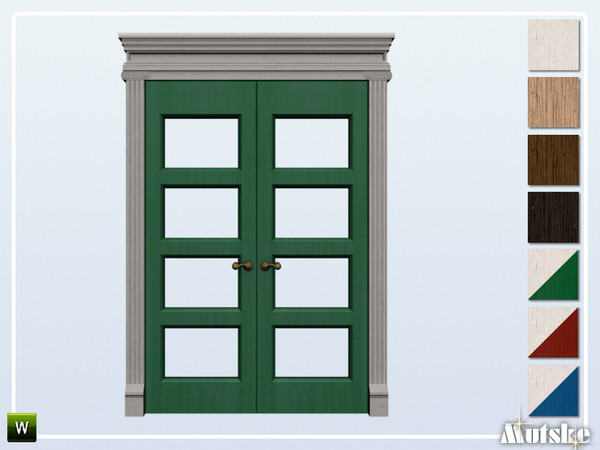 Sims 4 — Caesar Door Glass 2x1 by Mutske — This door is part of the Caesar Constructionset. Made by Mutske@TSR. 