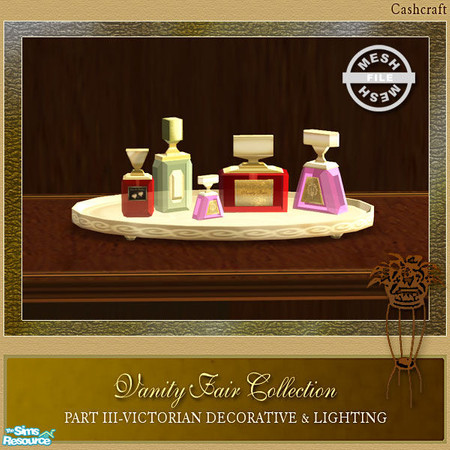 Sims 2 — Vanity Fair Decorative - Perfume Mesh by Cashcraft — Vanity Fair Collection Part III features Victorian inspired