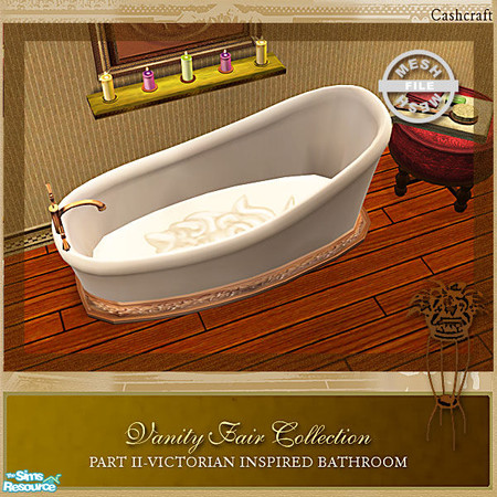 Sims 2 — Vanity Fair Bathroom - Tub Mesh by Cashcraft — Vanity Fair Collection Part II is a Victorian inspired bathroom.