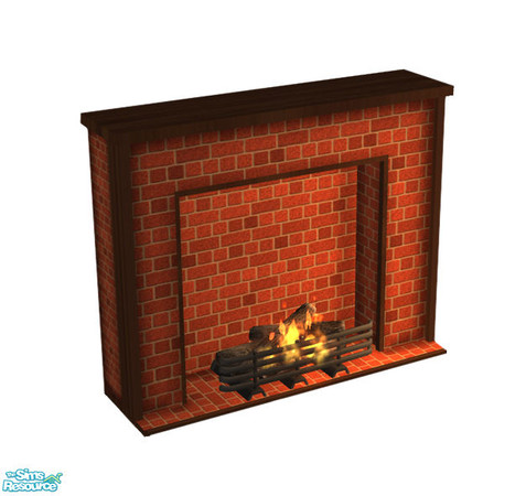 Sims 2 — Christmas Deco Set - Stonefireplace Brick Recolor by sim_man123 — Brick recolor of my Stone Fireplace, requires