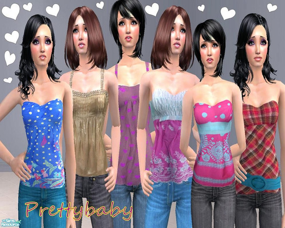 Sims 2 — Random Mixture by pretty_baby — 6 completely different outfits for your adult simmie. No mesh required, enjoy!!