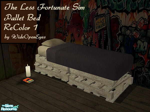 Sims 2 — The Less Fortunate Sim - Pallet Bed ReColor 1 by wideopeneyes — Not all Sims are living the good life. If your