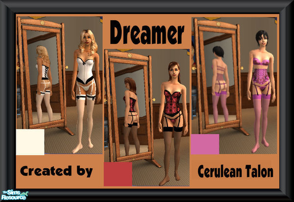 Sims 2 — Dreamer by Cerulean Talon — Elegance and comfort combine with a fun and sexy bustier ensemble for young adults
