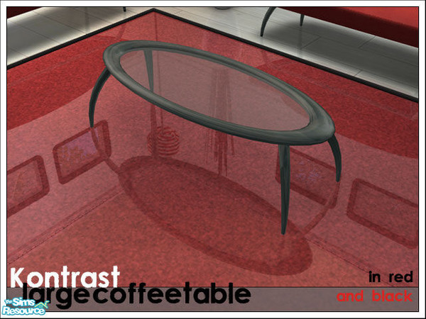 Sims 2 — 'Kontrast' large black coffeetable by prin6je — 'Kontrast' large coffeetable in black metal.