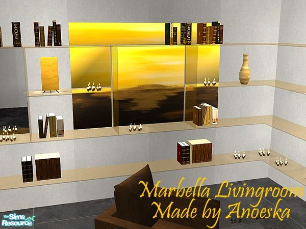 Sims 2 — Marbella Livingroom Invis. books left by AnoeskaB — Invisible books recolor of the left bookcase of this set.