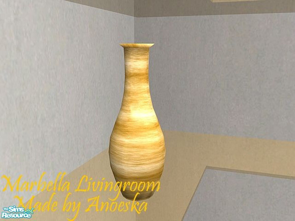 Sims 2 — Marbella Livingroom Vase by AnoeskaB — Lightwood vase. Part of the Marbella Livingroom.