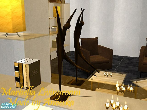 Sims 2 — Marbella Livingroom Sculpture by AnoeskaB — Modern sculpture (figurative art), made of darkwood. Part of the