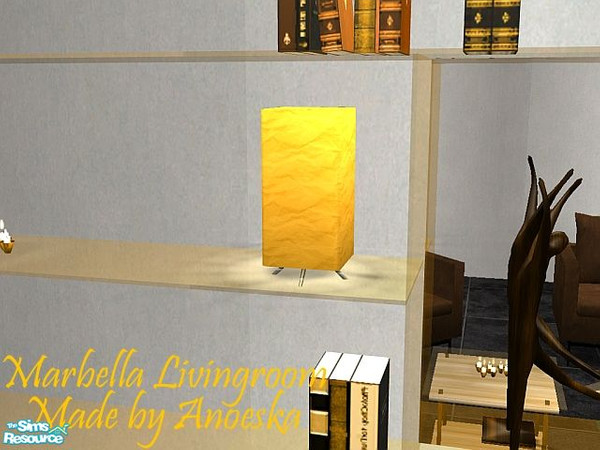 Sims 2 — Marbella Livingroom Tablelamp by AnoeskaB — Warm yellow tablelamp. Part of the Marbella Livingroom.