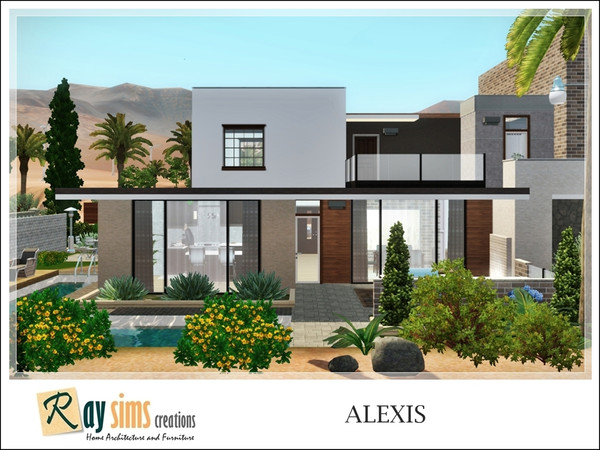 Sims 3 — Alexis by RayDesign9 — New modern house for you! This interior and exterior house designed with contemporary