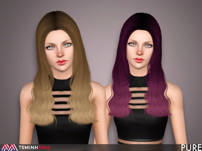 Sims 3 — Pure ( Hair 51 ) by TsminhSims — - New meshes - All LODs - Smooth bone assigned 