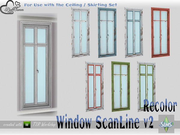 Sims 4 — WindowSet ScanLine Recolor Full 1x1 v2 ceiling by BuffSumm — Part of the *Window Set ScanLine* Created by