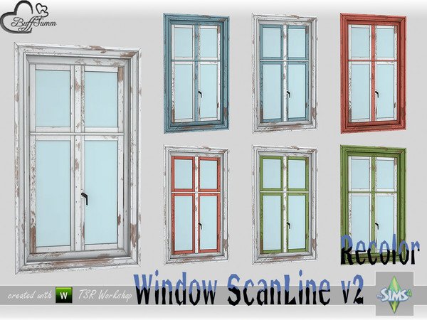 Sims 4 — WindowSet ScanLine Recolor Counter 1x1 v2 by BuffSumm — Part of the *Window Set ScanLine* Created by BuffSumm @