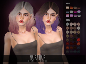 Sims 3 — LeahLillith Naira Hair by Leah_Lillith — Naira Hair All LODs Smooth bones Custom CAS thumbnail hope you will