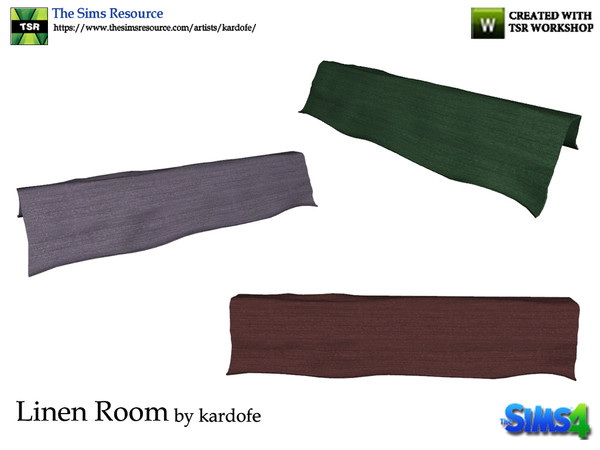 Sims 4 — kardofe_Linen Room_Blanket_02 by kardofe — Wool blanket to place on the back of the sofa, in three color options
