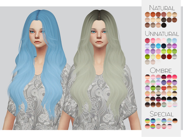 Sims 4 — Hair Retexture 16 - Leahlillith Ophelia - Mesh needed by Kalewa-a — -Comes in 90 swatches -Custom Thumbnail