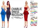 Sims 4 — Sympxls Charlie Dress Recolor Set - Mesh needed by Sympxls — 127 colors total over 3 .package files in