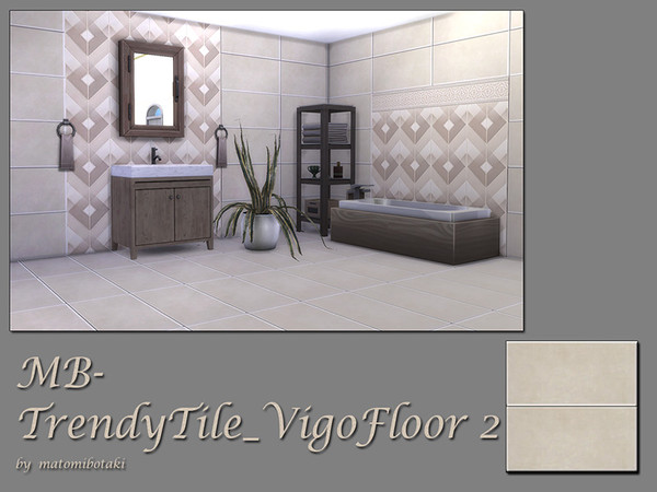Sims 4 — MB-TrendyTile_VigoFloor2 by matomibotaki — MB-TrendyTile_VigoFloor2, full ceramic tile floor,, matching part of