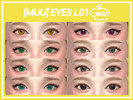 Sims 4 — [Muu] Crystal eyes L01 by Runie_MY — Created for: The Sims 4 18 colors All ages+all genders