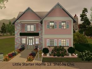 Sims 3 — Little Starter Home 13 Shabby Chic by Jujubee77 — One bedroom, one full bathroom and one guest bathroom. Eat in