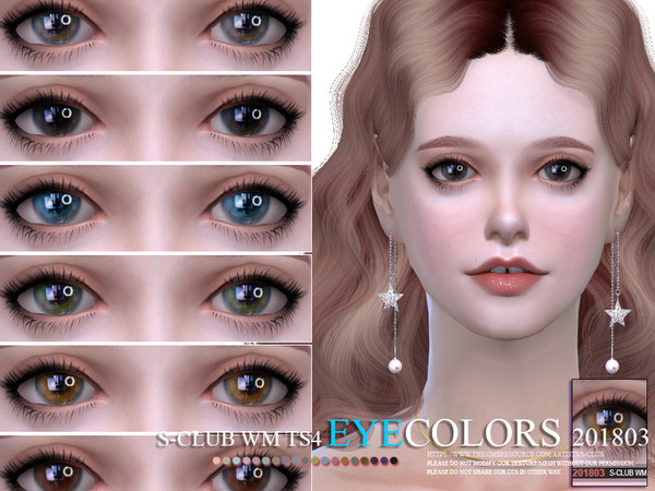 Sims 4 — S-Club WM ts4 Eyecolors 201803  by S-Club — Eyecolors, 10 swatches, for all age, hope you like, thank you.