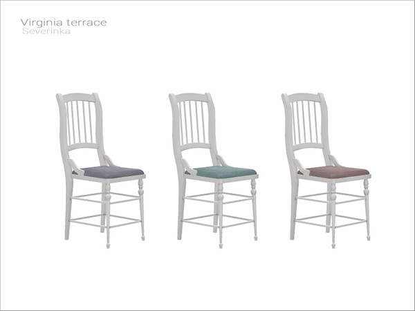 Sims 4 — [Virginia terrace] - dining chair v02 by Severinka_ — Dining chair v02 From the set 'Virginia terrace' Build /