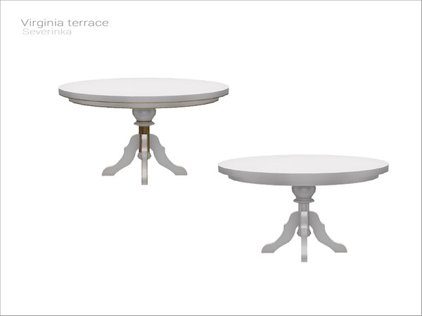 Sims 4 — [Virginia terrace] - round table 6 person by Severinka_ — Round dining table on 6 person From the set 'Virginia