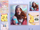 Sims 4 — Kawai Paintwall V2 by Janijansen — This Image/Paintwall have 4 colors. All Images by : Kawai Wallpapers (Phone