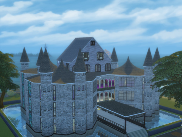 Sims 4 — Castle Lagenstein (Empty) no cc by Rowen_A_Boatman — Massive empty castle with mote. Some decoration in the