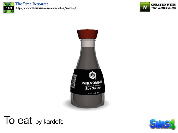 Sims 4 — kardofe_To eat 1_Soy sauce by kardofe — Soya sauce bottle, decorative 