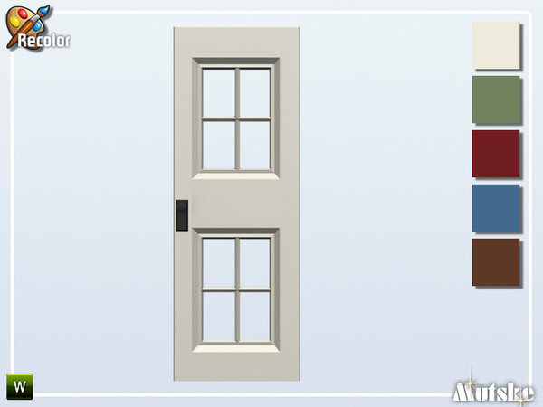 Sims 4 — Richmond - Upton Door Glass Deco by Mutske — This door is part of the Richmond - Upton Constructionset. Made by