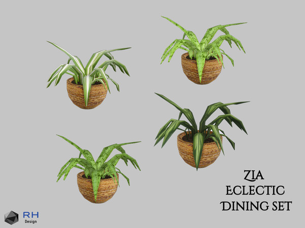 Sims 4 — Zia Dining - Spider Plant by RightHearted — Look... its a huge spider! Oh, its just a spider plant... Be