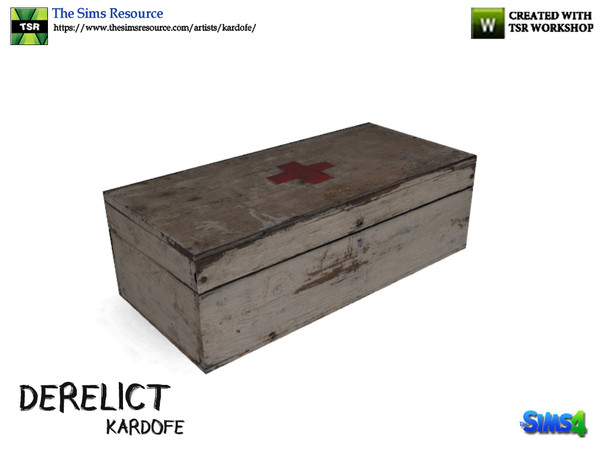 Sims 4 — kardofe_Derelict_First aid kit by kardofe — First aid kit, old and dirty 