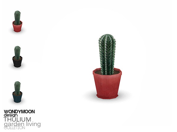 Sims 4 — Thulium Cactus I by wondymoon — - Thulium Garden Living - Cactus I - Wondymoon|TSR - Creations'2018