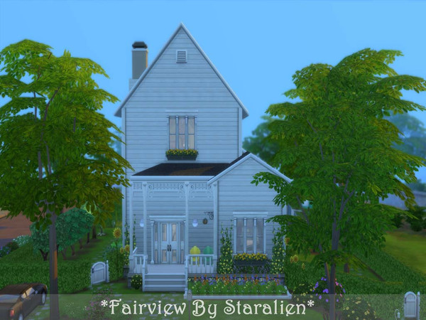Sims 4 — Fairview by staralien2 — This is a lovely country cottage with a garden, playground, swimming pool with outdoor