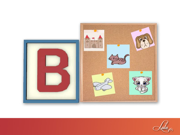 Sims 4 — Montanna Boys Room Notice Board  by Lulu265 — Part of the Montanna Boys Bedroom 