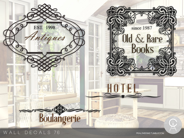 Sims 4 — Wall Decals 76 by Pralinesims — By Pralinesims