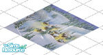 Sims 1 — Winter Wonderland 3x3 by SimsationalMom — A Cute Little Wintry Scene With Snow Covered Houses and Trees. Needs