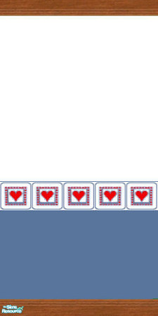 Sims 2 — Heart Throb - White & Blue Wallpaper by Cerulean Talon — Vibrant colors for home of business. White upper
