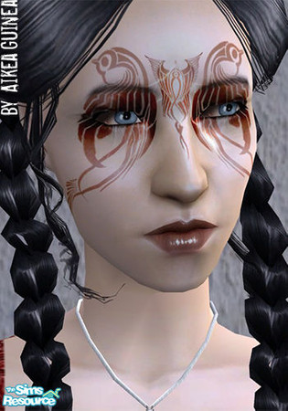 Sims 2 — Fantasy Makeup - Thunderbird by aikea_guinea — Fantasy costume makeup for both genders and all ages. Found under