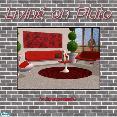 Sims 2 — Living on Mars by EarthGoddess54 — Modern living set in colors that are easy to mix & match other peices