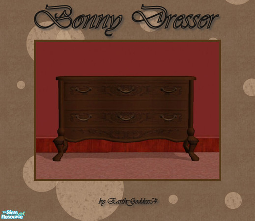 Sims 2 — Bonny Bedroom - Dresser by EarthGoddess54 — Recolor of Maxis' "Hold Me Closer" by Tiny Dresser Co..