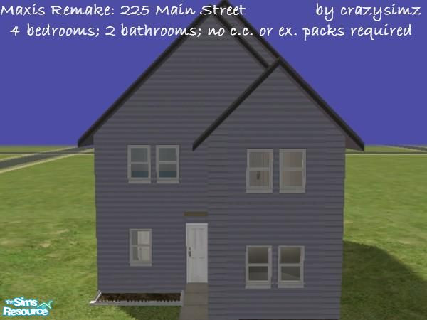 Sims 2 — Maxis Remake: 225 Main Street by crazysimz — 