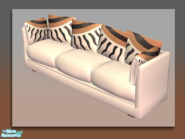 Sims 2 — Flare: Aztec - Sofa by Shakeshaft — Part of a recolour of my Flare Room Set, in cream and browns, with a sun