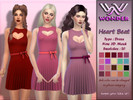 Sims 4 — WS Heart Beat Dress by Wonder_Sims — - Heart Beat Dress (Female) - Sims 4 New 3D Mesh by me - 20 Swatches for