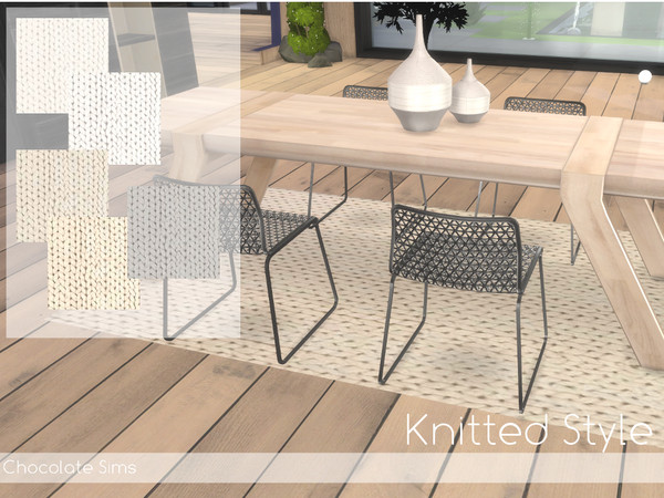 Sims 4 — Knitted Carpet Scandinavian Style by MissSchokoLove — This knitted carpet gives every room a scandinavian flair!