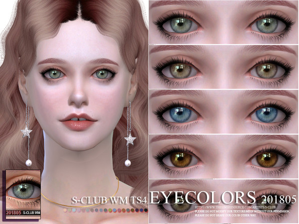 Sims 4 — S-Club WM ts4 Eyecolors 201805  by S-Club — Eyecolors, 10 swatches, hope you like, thank you.