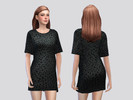 Sims 4 — Mars - dress by -April- — Hey there! This is a maxis match tee dress (patterned version in pic), comes with a